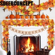 SDEERCONCEPT Red Autumn Maple Leaves, Silk Maple Leaves Creative Artificial Maple Garland, Hanging V