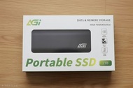 100% brand 新new AGI 2TB portable ssd (1000mb/s)