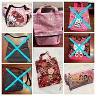 Sanrio Hello Kitty Bag 側孭袋 // Disney Tsum Tsum Frozen Backpack ⁠魔雪奇緣背囊 // Hello Kitty Shoulder Bag 單