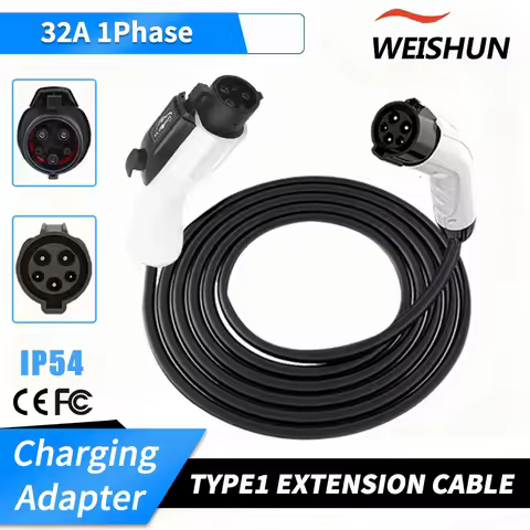 J1772 32A 7KW 2M/5M/10M Charging Extension Type1 EV Cable Cord Extend Lengthen Cable Electric Vehicl