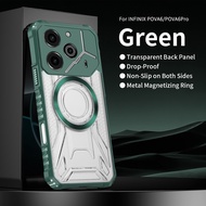 Casing For Tecno Pova 6 Pro Pova6 Neo Transparent Acrylic Magnetic Armor Hard Cover