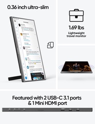[MDJT] ARZOPA 16.1'' 100% sRGB Portable Monitor 1080P Second Monitor External Screen for MAC Laptop 