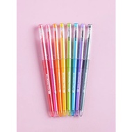 Slim Gel Pen Set 0.5mm 8 Colors Fine Tip Color Pen for Notes Study Diary Planner 8pcs