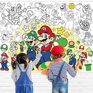 Yizeda 3Pack Mario Coloring Poster for Kids Giant Coloring Poster Large Birthday Coloring Tablecloth Jumbo Coloring Books for Mario Game Gift Home Birthday Party Supplies Favor 31.5 x 43.3 Inch