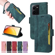 Cho Vivo V25 v25e v23e V23 V23 Pro Vỏ điện thoại từ Ví da khe cắm thẻ thời trang lật Bìa vỏ