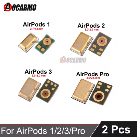 2Pcs/Lot For AirPods Pro 1 2 3 Pro Pro2 Earpiece Mic Microphone Component Module Replacement Part A2