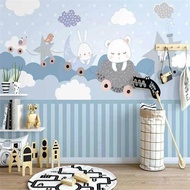 Home> News> content custom Nordic cartoon small animal wallpaper for children's room living room bed
