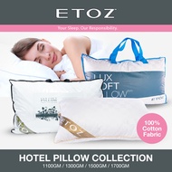 [ETOZ] ★HOTEL PILLOW- 1100gm/1300gm/1500gm/1700gm Lux Loft Pillow★ 100% Cotton Fabric