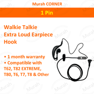 MOTOROLA Walkie talkie earpiece earphone headphone headset single 1 pin 2.5mm PTT microphone for T62