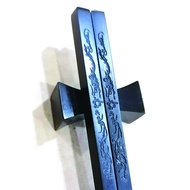 Carved Dragon and Phoenix Design | Ebony Wood Chopsticks and Holders Dining Set