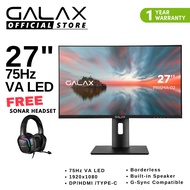 GALAX PRISMA PR-02 27" FHD / VA / 75Hz / Borderless / HDMI / USB-C Supported / Typc-C Gaming Monitor