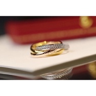 Cartier Three-Ring Ring Couple Ring Jewelry Diamond Ring