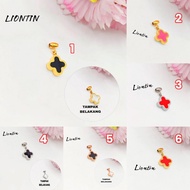 Clover Leaf Clover Stainless Steel Pendant, 4 pieces in 6 colors