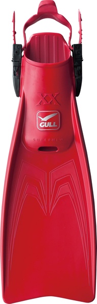 GULL Gull Super Mew XX Adult Scuba Diving Fins -Paradiso Red
