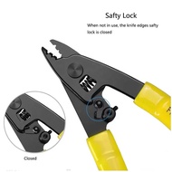 CFS-3 3-hole fiber optic stripper cleans fiber optics before using a cutter