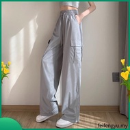 【READY STOCK AT Johor】 Hotgirl⭐ Cargo Pants Women Thin Slimming Wide Leg Pants Loose Casual Pants