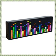 I9(BGIC) LED Music Spectrum Rhythm Lights Voice Sensor 1624 RGB Atmosphere Level Indicator with Cloc