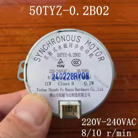 1PCS for Heater Claw Pole Permanent Magnet Synchronous Motor 50TYZ-0.2B02 220V-240VAC 8/10 r/min par