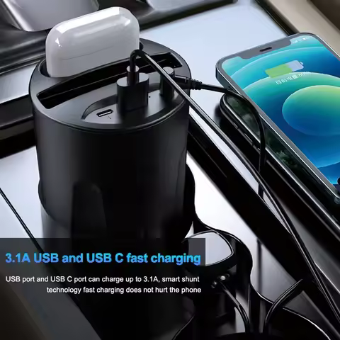 Fast Car Wireless Charger Cup For iPhone 11 12 13 14 8 XR Car Charger Holder For Samsung Galaxy S10 