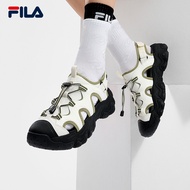 【New】 FILA CORE FLUID 5 FASHION ORIGINALE Women Sandal Shoes (Black / White-Green)