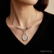 Light Luxury Style Versatile New Chinese Necklace Collarbone Chain Moon Encompassing Niche Choker De