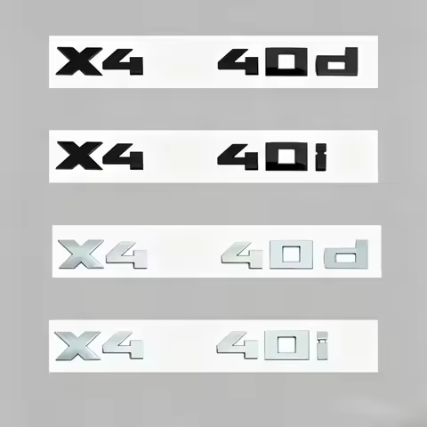 Chrome Black 3D Letters M X4M40i X4M40d X4M50d X4 M40d M40i ABS Emblem for BMW X4 Series F26 G02 Car