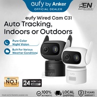 eufy Wired Cam C31 | 360° Pan & Tilt Indoor Outdoor Camera | Color Night Vision AI Detection