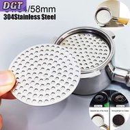 DGT 51/54/58mm Puck Screen 304 Stainless Steel 2-Layer Coffee Reusable Screen Mesh Filter for Espres