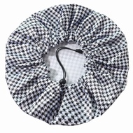 Women Shower Cap Oversized Waterproof Reusable Shower Cap Adjustable Elastic Band Stretch Hair Cap f