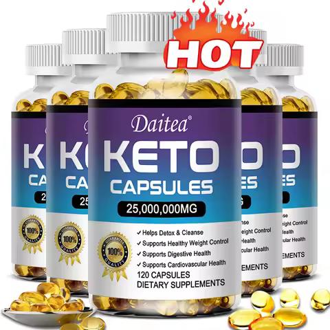 Keto Capsules - Weight & Fat Management, Burn Belly Fat, Detoxification, Digestion, Immunity - High 