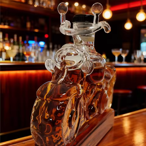 Motorcycle Whiskey Decanter Whiskey Decanter Wine Scotch Or Liquor Decanter Motorcycle Glass Empty B