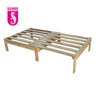 SEA HORSE Retractable Solid Wood Bed Frame Telescopic Bed (KD05N)