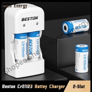 Beston 3V CR2/3.2V RCR123A Rechargeable Battery adapter 3.6V Rechargeable Lithium Battery Charger
