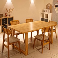 (6 feet length) Rubber Wood Table Top Meja Makan Wooden Dining Table Solid Wood