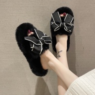 รองเท้าขนปุย โบว์น่ารัก 0329