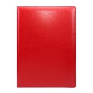 朗誦稿夾 文件夾 紅色演講稿夾 簽約夾 板夾 合同夾 紅絨面 皮革封面 A3A4