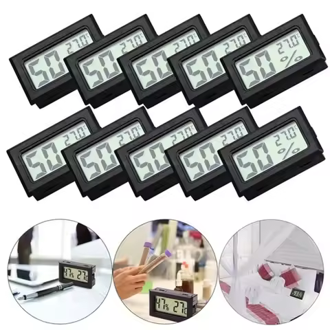 Mini Digital Indoor Thermometer Sensor LCD Humidity Meter Thermometer Hygrometer Gauge Fridge Conven