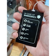 [Chat First Before Order] Metal Alloy Card Laser Engraving for emergency contact / business card, lo