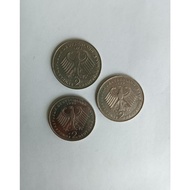 Old Coins Collection/Foreign - Germany ( Pre-Euro ) -1 Set x 3 Coins - 2 Deutschmark ( DM ) - 1972 /