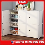 Bossku Shoe Storage Organizer Shoe Cabinet Shoe Rack Rak Kasut Bertutup Almari Kasut Plastik Kabinet