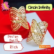 Wing Sing Cincin Infinity Datin Tulen Bajet Emas 916/916 Infinity Gold Ring