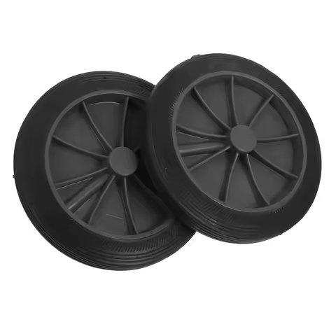 2 Pcs Garbage Can Wheels Replacement Commercial Bin Container Bathroom Trash PU Parts Accessories
