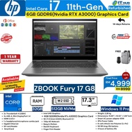 HP ZBook Fury 17 G8, 6GB NVIDIA RTX A3000 Core i9, i7 11th / 9thGen, 17.3" FHD, upto128GBRAM, 8TBSSD