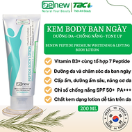 Kem body Peptide Ban Ngày Dưỡng Da Chống Nắng Nâng Tone Makeup Body - BENEW Peptide Premium Whitenin