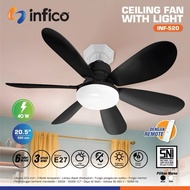Ceiling Fan Light E27 Fitting 20 inch 40W Ceiling Fan Fitting Black White Ceiling Fan Lamp Remote
