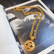 98新🆕Chanel香奈兒 中古大雙C葡萄藤粗金項鍊 絕版小極品✨各路博主中古迷同款 鏈長約68c