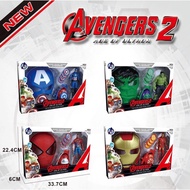 Avenger Marvel Superhero Toys Set Spiderman Hulk Captain America Ironman Face Mask Set Accessories Mainan Budak Topeng