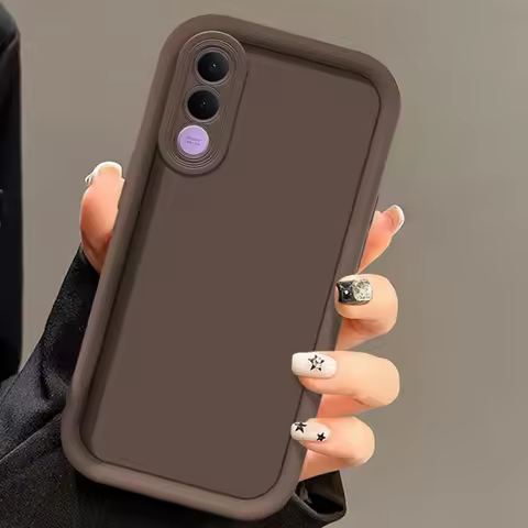 Biruiqu For VIVO V70 FE New Angel Eye Step Lens Full Pack Thickened Anti Drop Silicone Phone Case