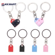 AN.MART 2Pcs Love Heart Bri Keychain For Couples Friendship Birthday Jewelry Gift MY