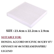AIR COND FILTER - HD ACCORD 08'/CIVIC 06'/CRV 07'/ODYSSEY 04'-06'/STREAM/INSPIRE/LEGEND (00006)